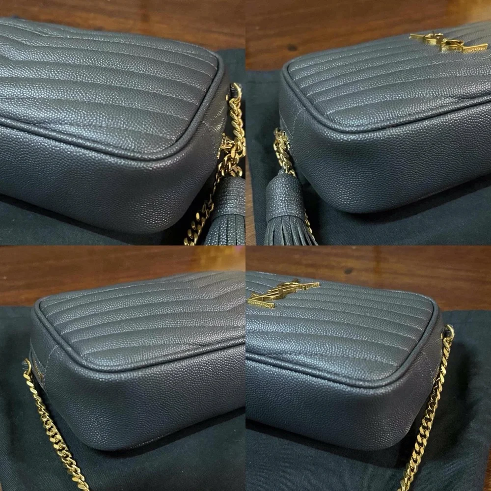 YSL Mini Lou Crossbody Bag with Chevron Quilting - Picture 11 of 13
